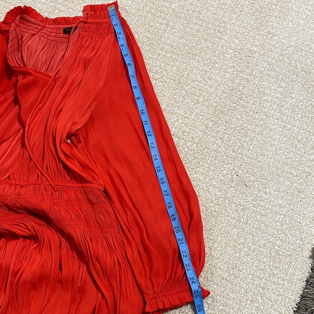 Chic Red Mini Dress with Tiered Skirt - Picture 9 of 15